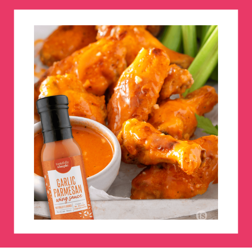 Tastefully Simple Garlic Parmesan Wing Sauce with savory garlic and rich Parmesan flavor for wings, chicken and more