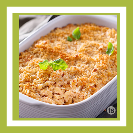 Creamy Italian Baked Mac and Cheese made with Tastefully Simple That’s Italiano Dip Mix