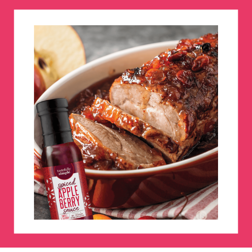 Tastefully Simple Spiced Apple Berry Sauce with sweet apples, berries and warm seasonal spices