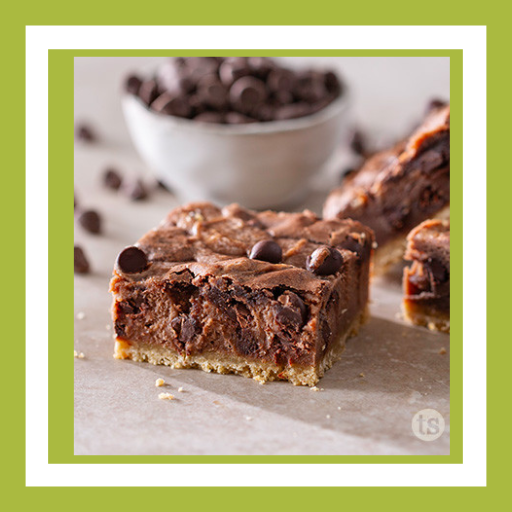 Toffee Brownie Cheesecake Bars with fudgy brownie, creamy cheesecake and crunchy toffee made with Tastefully Simple Toffee Brownie Bar Mix