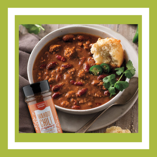Tastefully Simple Wahoo! Chili Seasoning for making an easy, hearty and flavorful homemade chili and dip