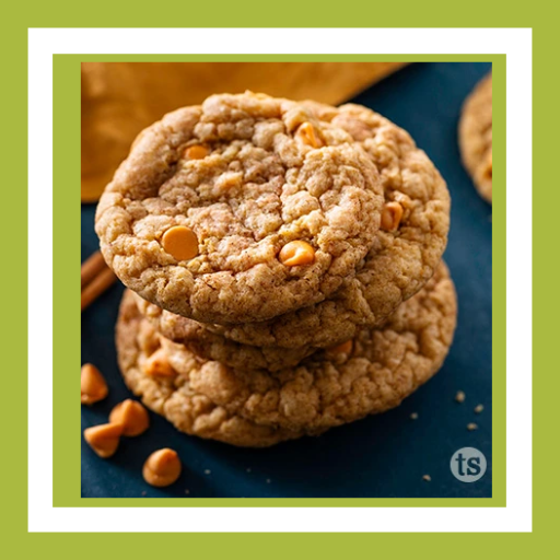 Brown Sugar Butterscotch Cookies made with Tastefully Simple Brown Sugar Caramel Pound Cake and filled with butterscotch chips.